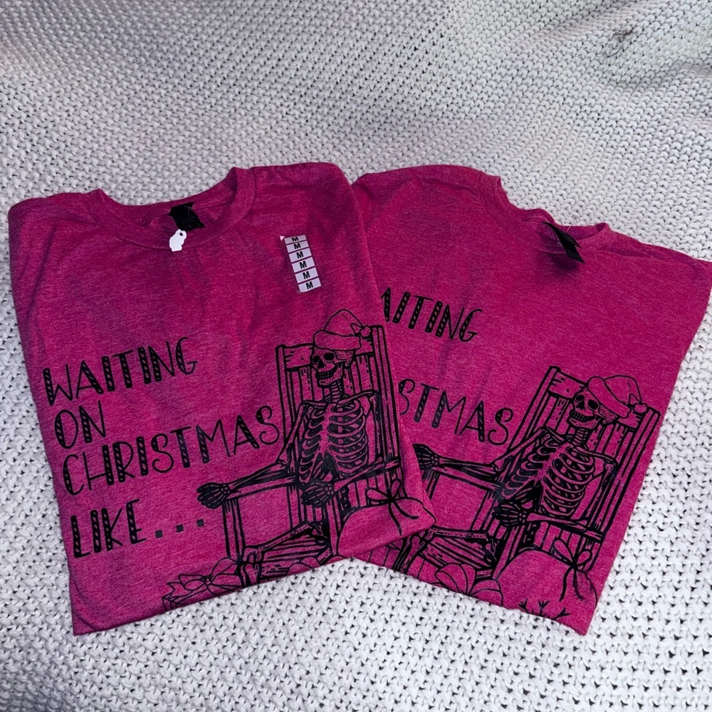 Skeleton Waiting for Christmas  Gilda  Tee NWOT S-M sold separately make offer